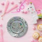 Aries Zodiac Gold Abalone op Constellation Papieren Bordje (Feest)