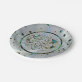 Aries Zodiac Gold Abalone op Constellation Papieren Bordje (Gekanteld)