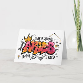 Aries Zodiac Graffiti  Kaart