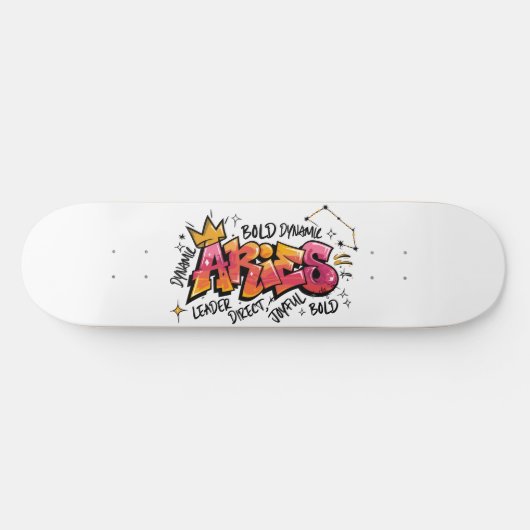 Aries Zodiac Graffiti Persoonlijk Skateboard (Horizontaal)
