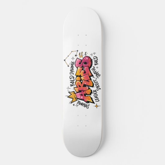 Aries Zodiac Graffiti Persoonlijk Skateboard (Voorkant)