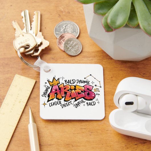 Aries Zodiac Graffiti Sleutelhanger (Bureau)
