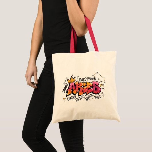 Aries Zodiac Graffiti Tote Bag (Voorkant (product))