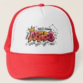 Aries Zodiac Graffiti Trucker Pet (Voorkant)