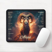 Aries Zodiac Muismat - Bold Ram Design met Arie (Met muis)