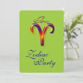 Aries Zodiac Party Invitation/Astrology Kaart (Staand voorkant)