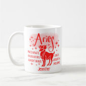 Aries Zodiac Personalized Traits Horoscope Koffiemok (Links)