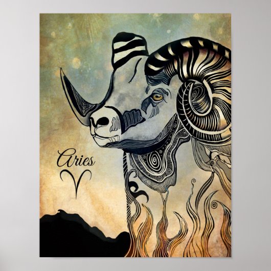 Aries Zodiac Poster (Voorkant)