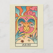 Aries Zodiac Sign Abstract Art  Briefkaart (Voorkant)