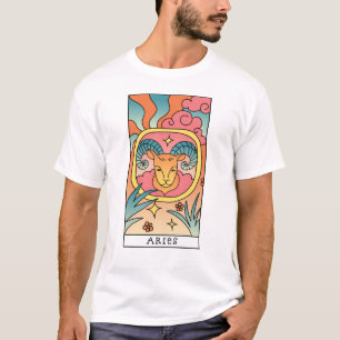 Aries Zodiac Sign Abstract Art  T-shirt