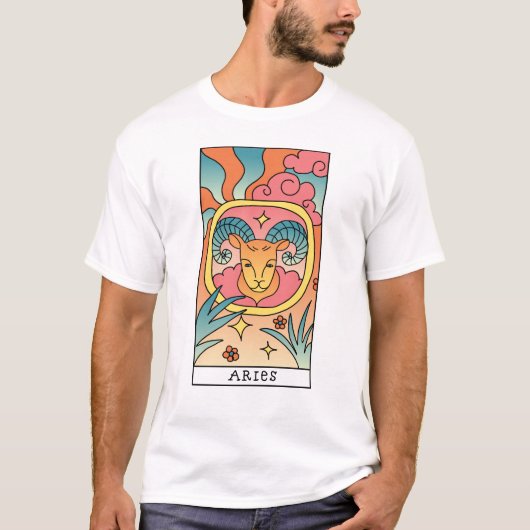 Aries Zodiac Sign Abstract Art  T-shirt (Voorkant)