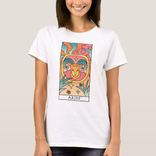Aries Zodiac Sign Abstract Art T-shirt