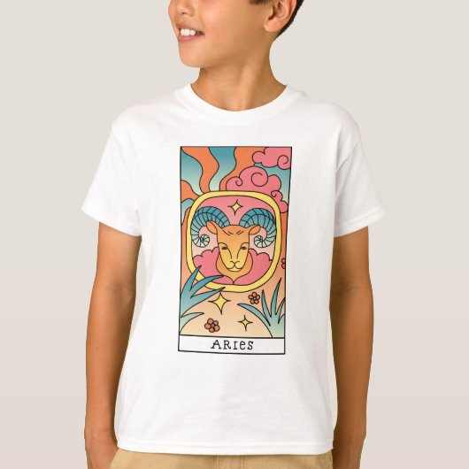 Aries Zodiac Sign Abstract Art  T-shirt (Voorkant)