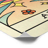 Aries Zodiac Sign Abstract Art Vintage Poster (Hoek)