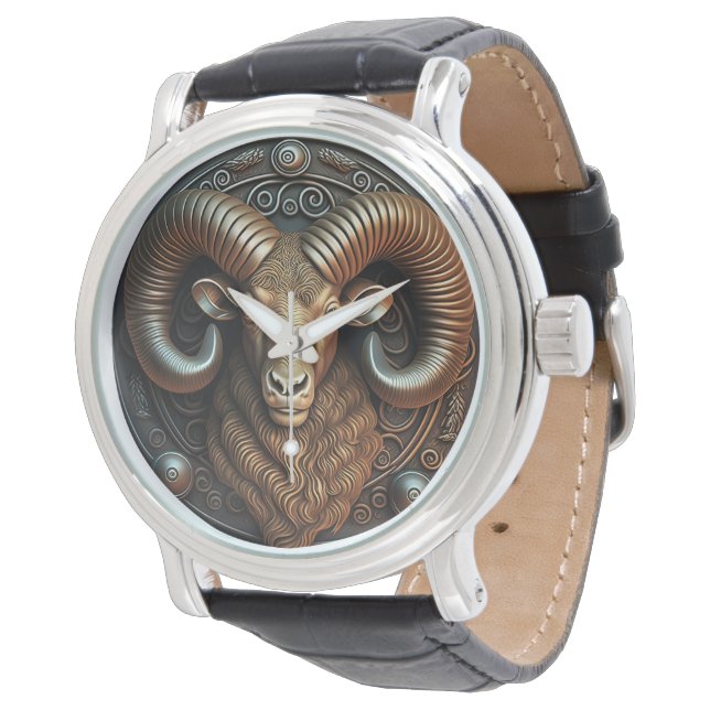 Aries Zodiac Sign Aries Horoscope Horloge (Gekanteld)