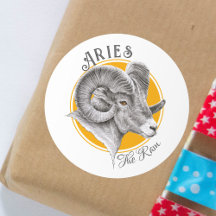 Aries Zodiac sign Astrology Bighorn Ram Animal art