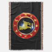 Aries Zodiac Sign Astrology Deken (Voorkant Verticaal)