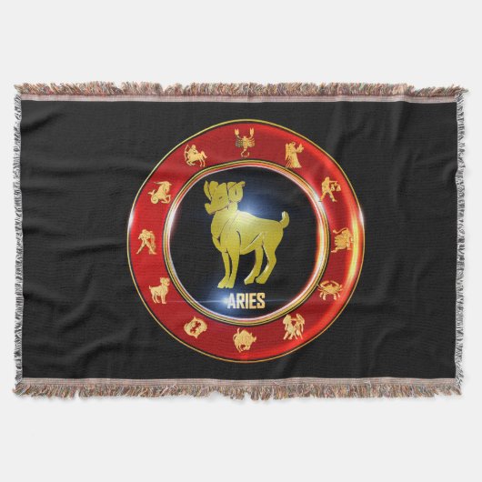 Aries Zodiac Sign Astrology Deken (Voorkant)