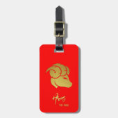 Aries Zodiac Sign Bagagelabel (Voorkant verticaal)