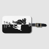 Aries Zodiac Sign Black & White Bagagelabel (Voorkant (horizontaal))