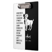 Aries Zodiac Sign Black & White klembord (Links)