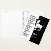 Aries Zodiac Sign, Black & White Planner (Display)