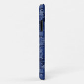 Aries Zodiac Sign Blue Digital Camouflage Case-Mate iPhone Case (Achterkant/rechts)