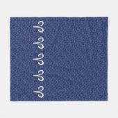 Aries Zodiac Sign Blue Digital Camouflage Fleece Deken (Voorkant (Horizontaal))