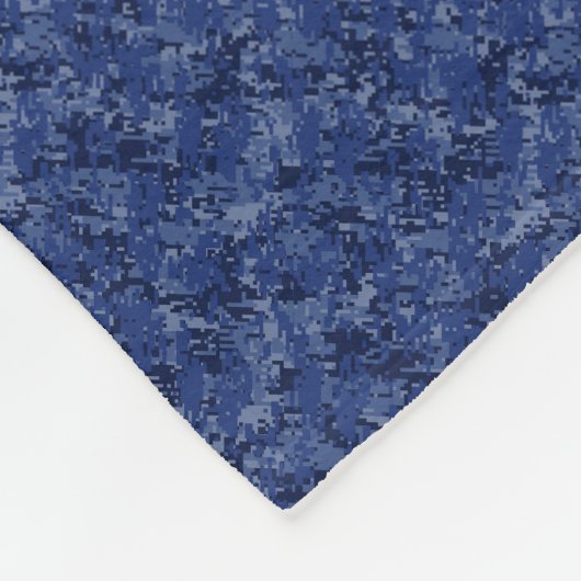 Aries Zodiac Sign Blue Digital Camouflage Fleece Deken (Hoek)