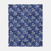 Aries Zodiac Sign Blue Digital Camouflage Fleece Deken (Voorkant)