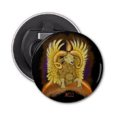 Aries Zodiac Sign Button Flesopener (Voorkant)