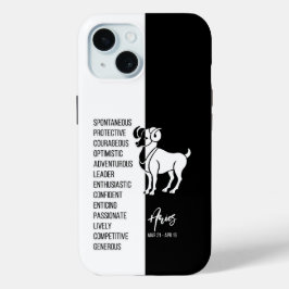Aries Zodiac Sign iPhone 15 Case