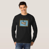 Aries Zodiac Sign Constellation Waterverf T-shirt (Voorkant volledig)