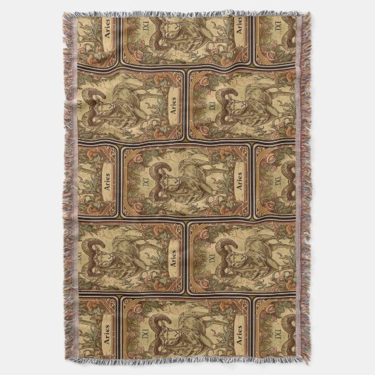 Aries Zodiac Sign Deken (Voorkant Verticaal)