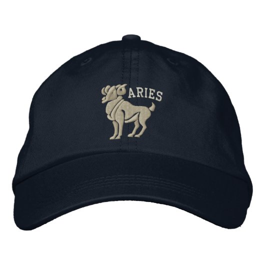 Aries Zodiac Sign Embroidery 21 maart - 19 april Pet (Voorkant)
