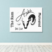 Aries Zodiac Sign en Symbool Canvas Afdruk (Insitu (Houten vloer))