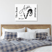 Aries Zodiac Sign en Symbool Canvas Afdruk (Insitu (Slaapkamer))