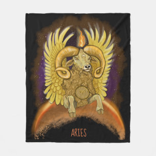 Aries Zodiac Sign Fleece Deken