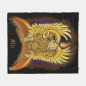 Aries Zodiac Sign Fleece Deken (Voorkant (Horizontaal))
