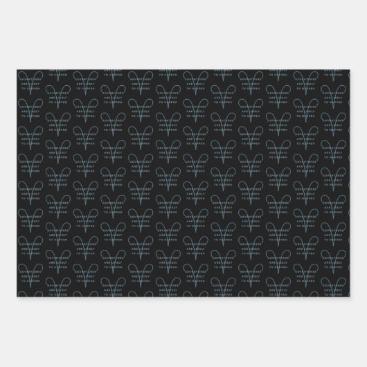 Aries Zodiac Sign Fun Quote in Blue Text Birthday Inpakpapier Vel (Voorkant 2)