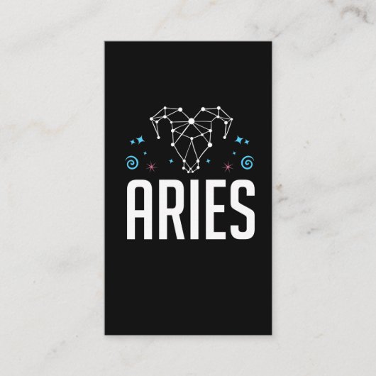 Aries Zodiac Sign Horoscope Constellation Visitekaartje (Voorkant)