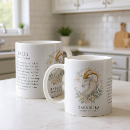 Aries Zodiac Sign Horoscope Personalized Gift Koffiemok