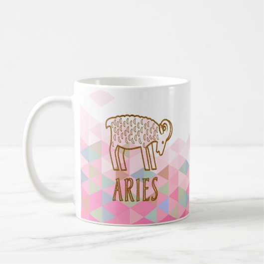 Aries Zodiac Sign Koffiemok (Links)