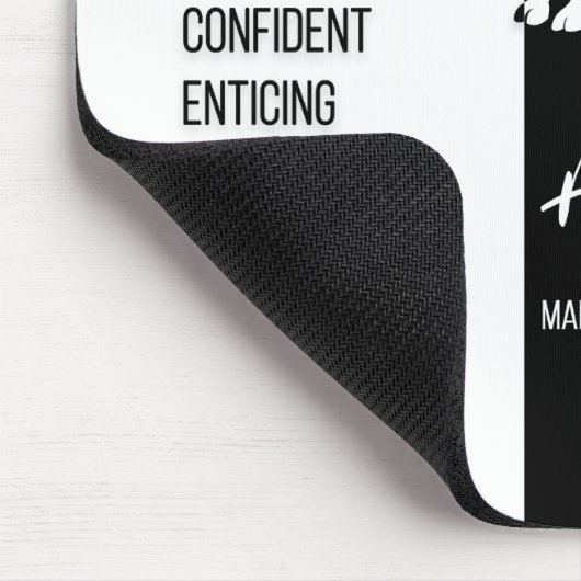 Aries Zodiac Sign Mousepad, Black & White Muismat (Hoek)