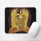 Aries Zodiac Sign Muismat (Met muis)