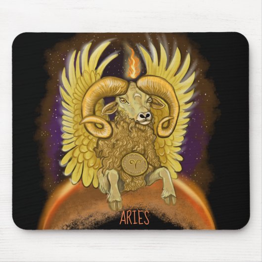 Aries Zodiac Sign Muismat (Voorkant)