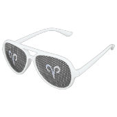 Aries Zodiac Sign on Carbon Fiber Style Aviator Zonnebril (Gekanteld)