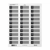 Aries Zodiac Sign on Charcoal Carbon Fiber Print Etiket (Full Sheet)