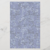 Aries Zodiac Sign on Navy Blue Digital Camo Flyer (Achterkant)