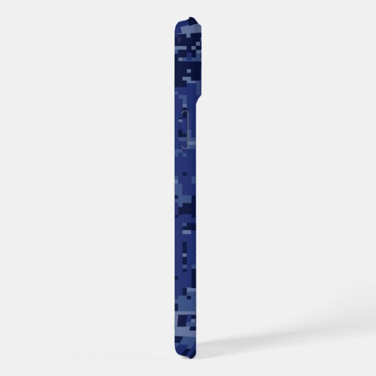 Aries Zodiac Sign on Navy Blue Digital Camo iPhone Hoesje (Rechterkant)